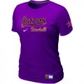 Women MLB Houston Astros Purple Nike Short Sleeve Practice T-Shirt