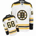 Mens Reebok Boston Bruins #68 Jaromir Jagr Authentic White Away NHL Jersey