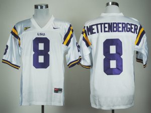 Nike LSU Tigers Zach Mettenberger 8 white College Football Jersey