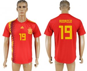 Spain 19 ADORIGO Home 2018 FIFA World Cup Thailand Soccer Jersey