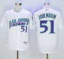 Arizona Diamondbacks #51 Randy Johnson White 1999 Turn Back The Clock Stitched Baseball Jersey