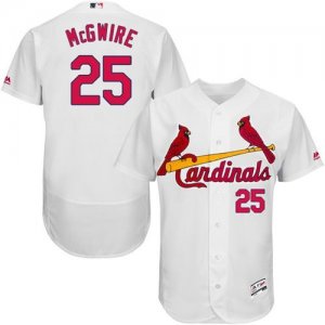 St.Louis Cardinals #25 Mark McGwire White Flexbase Authentic Collection Stitched Baseball Jersey