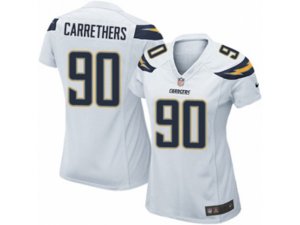 Women Nike Los Angeles Chargers #90 Ryan Carrethers Game White NFL Jersey