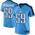 Womens Nike Tennessee Titans #59 Wesley Woodyard Limited Light Blue Rush NFL Jersey