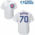 Men's Majestic Chicago Cubs #70 Joe Maddon Replica White Home Cool Base MLB Jersey