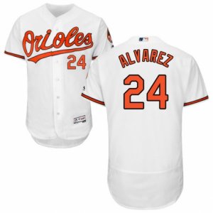 Men\'s Majestic Baltimore Orioles #24 Pedro Alvarez White Flexbase Authentic Collection MLB Jersey