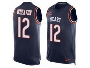 Mens Nike Chicago Bears #12 Markus Wheaton Limited Navy Blue Player Name & Number Tank Top NFL Jersey