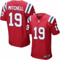 Mens Nike New England Patriots #19 Malcolm Mitchell Elite Red Alternate NFL Jersey