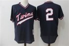 Twins #2 Brian Dozier Navy Blue Cooperstown Collection Mesh Jersey