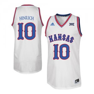 Kansas Jayhawks #10 Kirk Hinrich White Throwback College Basketball Jersey