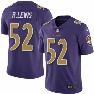 Mens Nike Baltimore Ravens #52 Ray Lewis Limited Purple Rush NFL Jersey