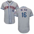 Mens Majestic New York Mets #16 Alejandro De Aza Grey Flexbase Authentic Collection MLB Jersey