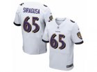 Mens Nike Baltimore Ravens #65 Nico Siragusa Elite White NFL Jersey