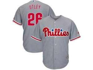 Youth Philadelphia Phillies #26 Chase Utley Grey Stitched MLB Jersey