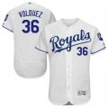 Kansas City Royals #36 Edinson Volquez White Flexbase Authentic Collection Stitched Baseball Jersey