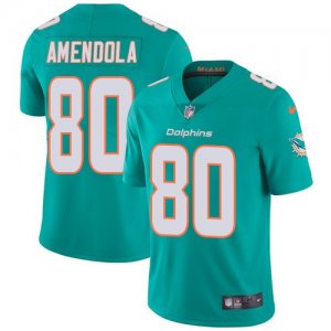 Nike Dolphins #80 Danny Amendola Aqua Vapor Untouchable Limited Jersey