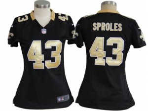 Nike Women nfl new orleans saints #43 sproles black jerseys