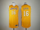 nba los angeles Lakers #16 gasol yellow[Revolution 30]