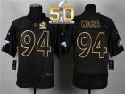 Nike Denver Broncos #94 DeMarcus Ware Black Gold No. Fashion Super Bowl 50 Men Stitched NFL Elite Jersey