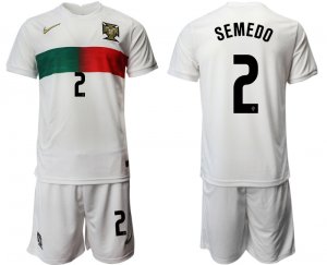 Portugal #2 SEMEDO Away 2022 FIFA World Cup Qatar Soccer Jersey