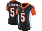 Women Nike Cincinnati Bengals #5 AJ McCarron Vapor Untouchable Limited Black Team Color NFL Jersey