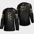 Bruins #73 Charlie McAvoy Black Gold Adidas Jersey