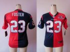 Nike Women Houston Texans #23 Arian Foster blue-red jerseys[Elite split 10th patch]