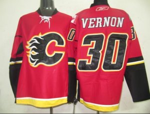 nhl calgary flames #30 vernon red