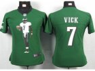 Nike Women philadelphia eagles #7 vick green Portrait Fashion Game Jerseys