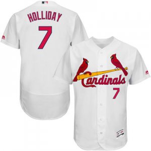 2016 Men St. Louis Cardinals #7 Matt Holliday Majestic White Flexbase Authentic Collection Player Jersey