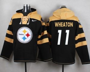 Nike Pittsburgh Steelers #11 Markus Wheaton Black Player Pullover NFL Hoodie