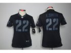 Nike Women Dallas Cowboys #22 E.SMITH black jerseys[impact limited]