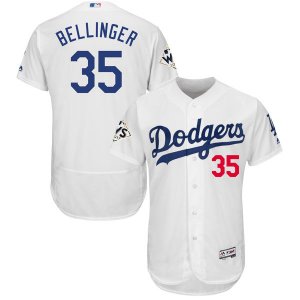 Los Angeles Dodgers #35 Cody Bellinger White 2017 World Series Bound Flexbase Player Jersey