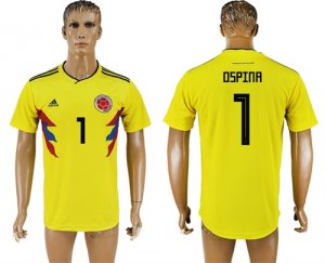 Colombia 1 OSPINA Home 2018 FIFA World Cup Soccer Jersey