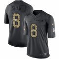 Men's Nike Chicago Bears #8 Connor Shaw Limited Black 2016 Salute to Service NFL Jersey