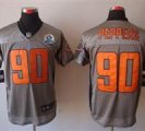 Nike Bears #90 Julius Peppers Grey Shadow With Hall of Fame 50th Patch NFL Elite Jersey