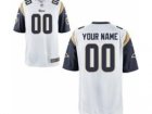 Men's Nike St. Louis Rams Customized Game White Jerseys (S-4XL)