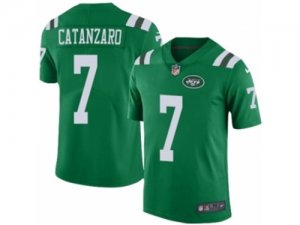 Mens Nike New York Jets #7 Chandler Catanzaro Limited Green Rush NFL Jersey