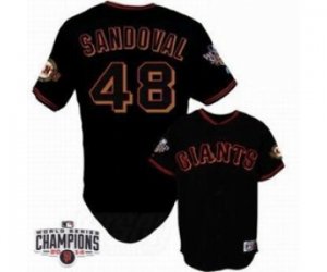 2014 World series champions mlb jerseys san francisco giants #48 sandoval black