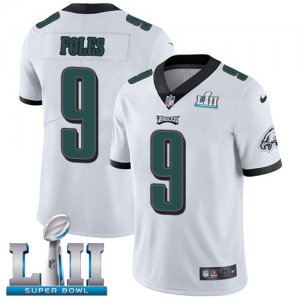 Youth Nike Eagles #9 Nick Foles White 2018 Super Bowl LII Vapor Untouchable Player Limited Jersey