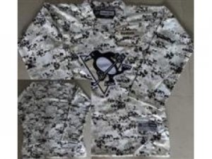 Youth NHL Pittsburgh Penguins Blank White Camo Jerseys