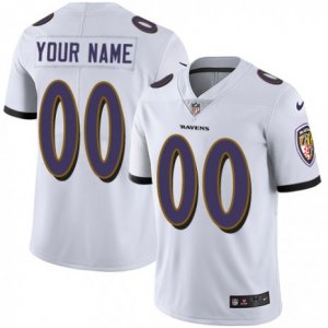 Youth Nike Baltimore Ravens Customized White Vapor Untouchable Limited Player NFL Jersey