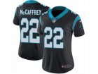 Women Nike Carolina Panthers #22 Christian McCaffrey Vapor Untouchable Limited Black Team Color NFL Jersey