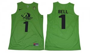 Oregon Ducks #1 bell Fluorescent green jersey