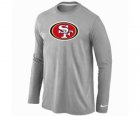 Nike San Francisco 49ers Logo Long Sleeve T-Shirt Grey