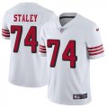 Nike 49ers #74 Joe Staley White Color Rush Vapor Untouchable Limited Jersey