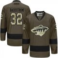 Minnesota Wild #32 Niklas Backstrom Green Salute to Service Stitched NHL Jersey - å‰¯æœ¬