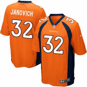 Mens Nike Denver Broncos #32 Andy Janovich Game Orange Team Color NFL Jersey