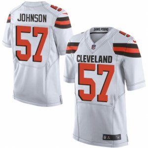 Mens Nike Cleveland Browns #57 Cam Johnson Limited White NFL Jersey