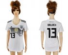 Germany 13 BALLACK Home 2018 FIFA World Cup Women Soccer Jersey